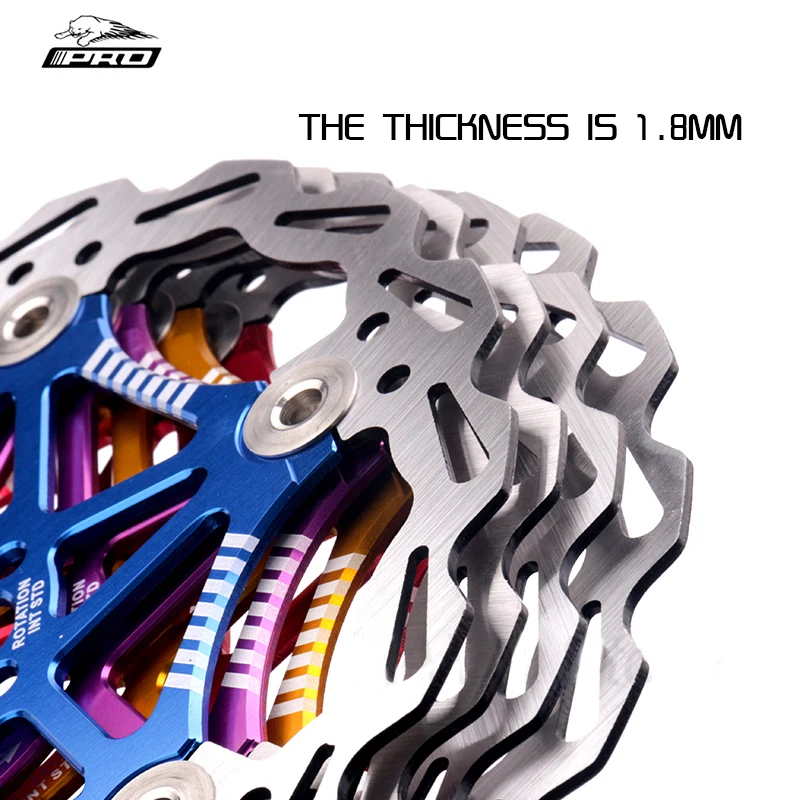 IIIPRO Bike Disc Brake Rotors Ultralight Floating Disc Pads 160mm 180mm 203mm 6/7/8 inches for MTB Bicycle Bike brake disc