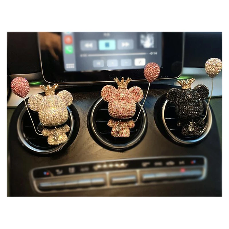 Cute Bear Personalised Vehicle Scented Car Air Freshener Gift Cartoon Diffuser Perfume Vent Clip Car Accessories Air Freshener