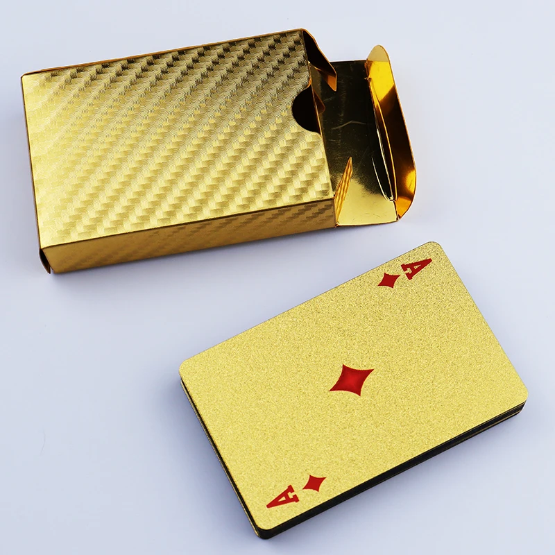 Factory Price Wholesale Luxury Durable Plastic Gold PET Poker Cards