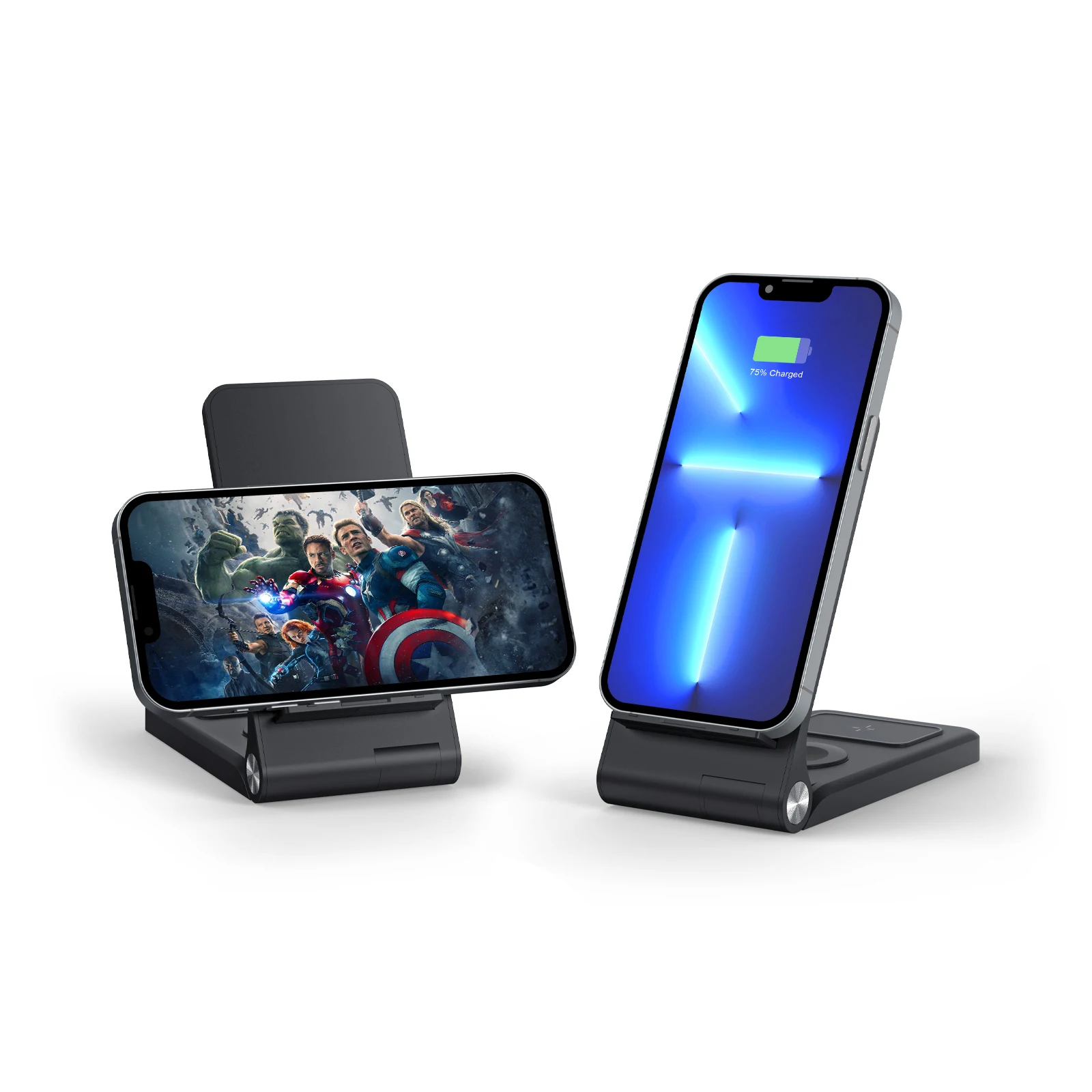 Custom Logo QI 15W Wireless Charging Foldable Dock For Mobile Phones Smart Watch Earbuds OEM Wireless Charger Station