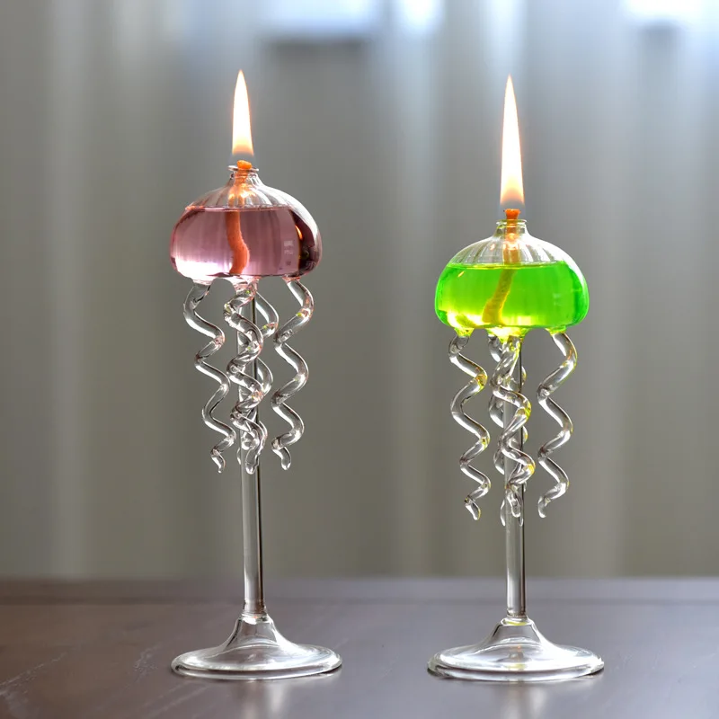 Clear Glass Oil Lamp Borosilicate Glass Includes Bliss Oil Candle Candle Holder