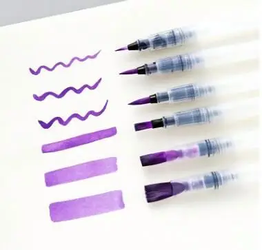 Powdered Pigment Refillable Water Color Paints Brush Markers For Art book