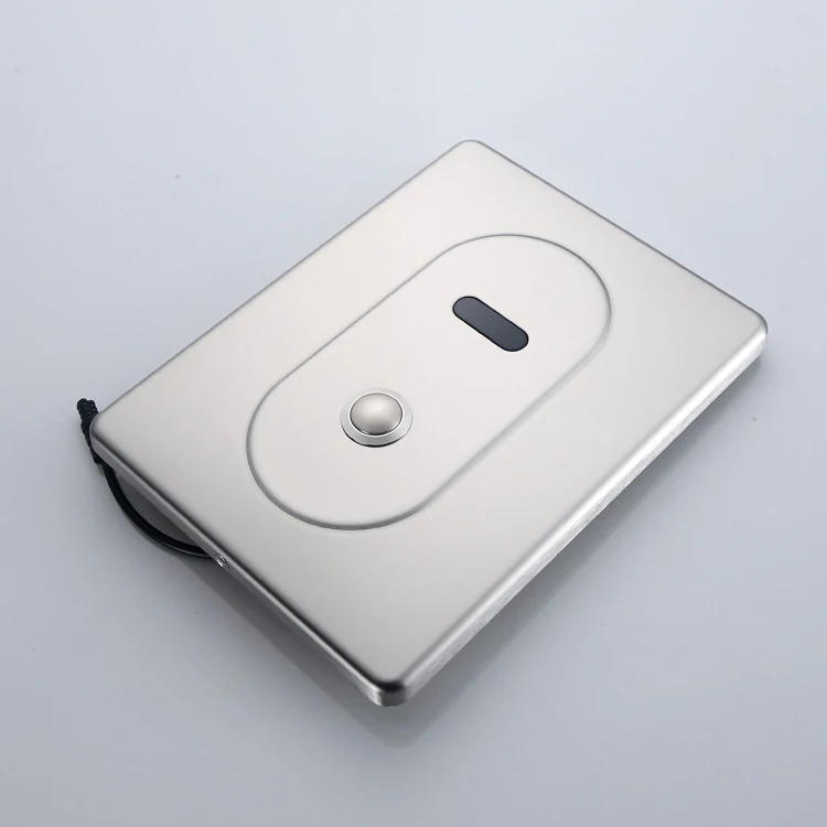 High Quality Bathroom Toilet Sensor Urinal Flush Valve Automatic DC Power Urinal Sensor Flushing Device with Push Button