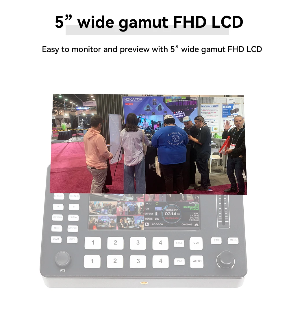 4 channel Quad HD MI video switcher Inputs Live Streaming Switcher RTMP Streaming with RTMP Live Streaming