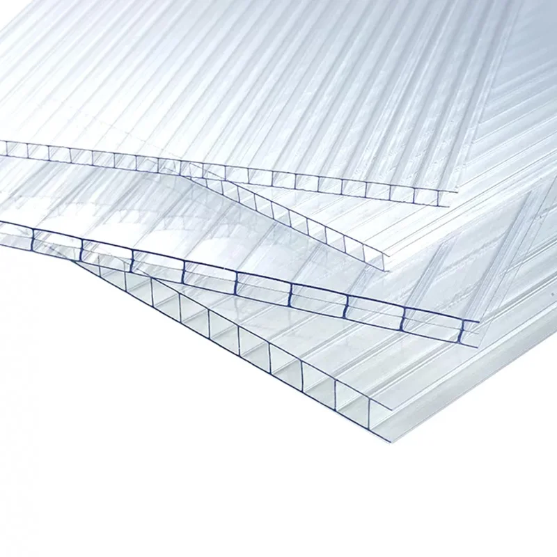 High Quality 8mm 10mm 12mm 14mm 16mm Triple-layer Multiwall Plastic Greenhouse PC Hollow Polycarbonate Sheet for Signboard