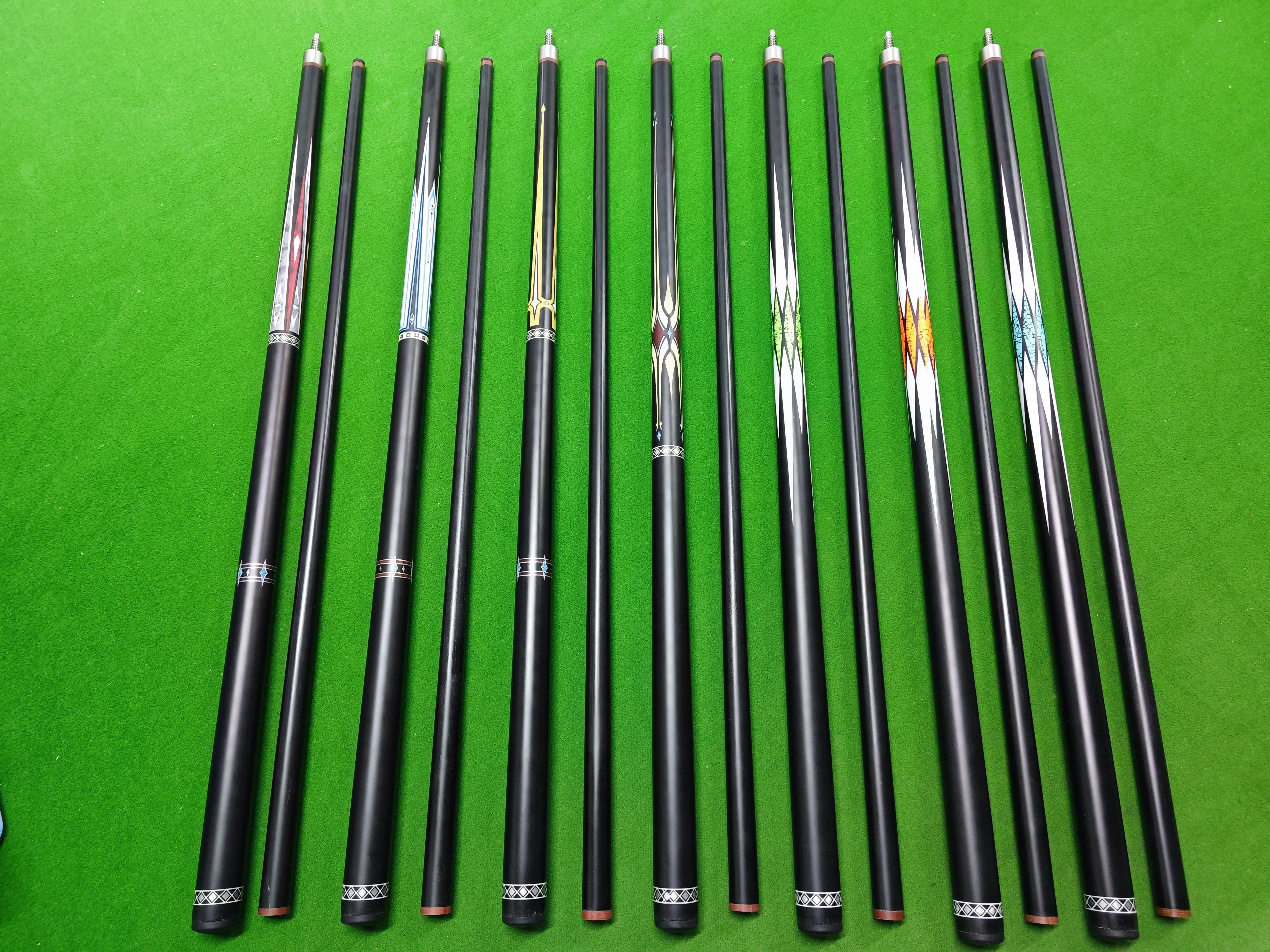 Ronsen professional highly accurate graphite carbon fiber cue 12mm tips billiards snooker pool cues stick 58' length