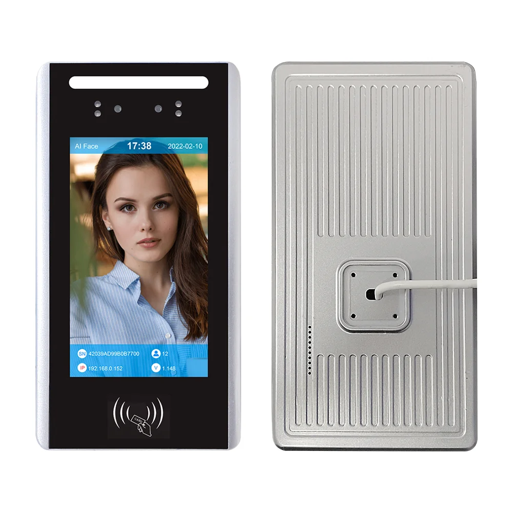 Android 7 inch  Screen Face Recognition Scan attendance Access Control System