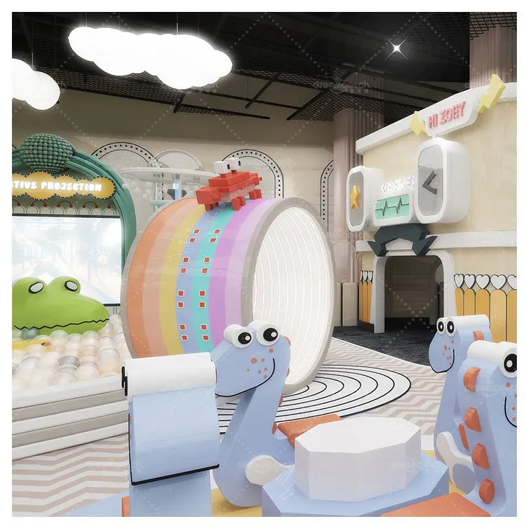 Dinosaur Theme Ball Pit Amusement Play Game Children Soft Playground Equipment Indoor Park for Kids