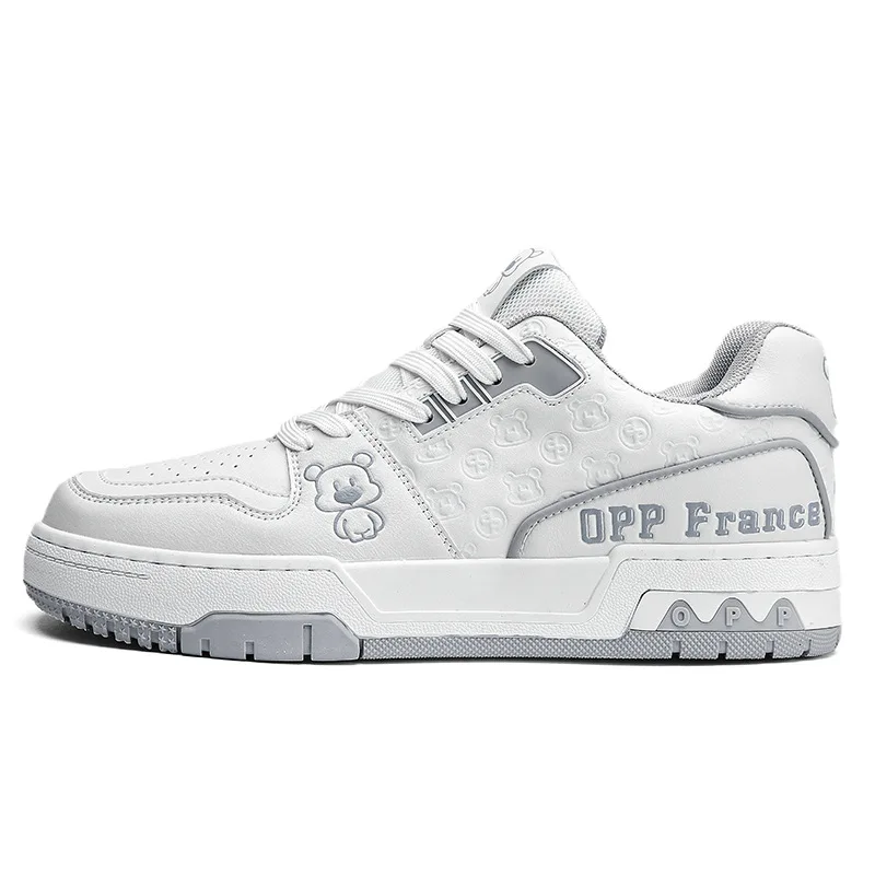 YIHE MCA-165 Summer Fashion Casual Leather Board Shoes New Pair with Rubber Insole Four Seasons White Small Size