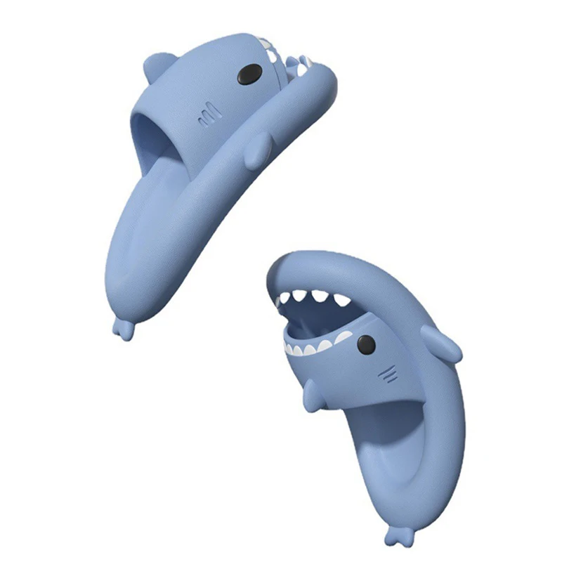 Мягкие тапочки из ЭВА в форме акулы для взрослых, детей, дома, пляжа, улицы, Мультяшные слайды в форме акулы для детей, 2023