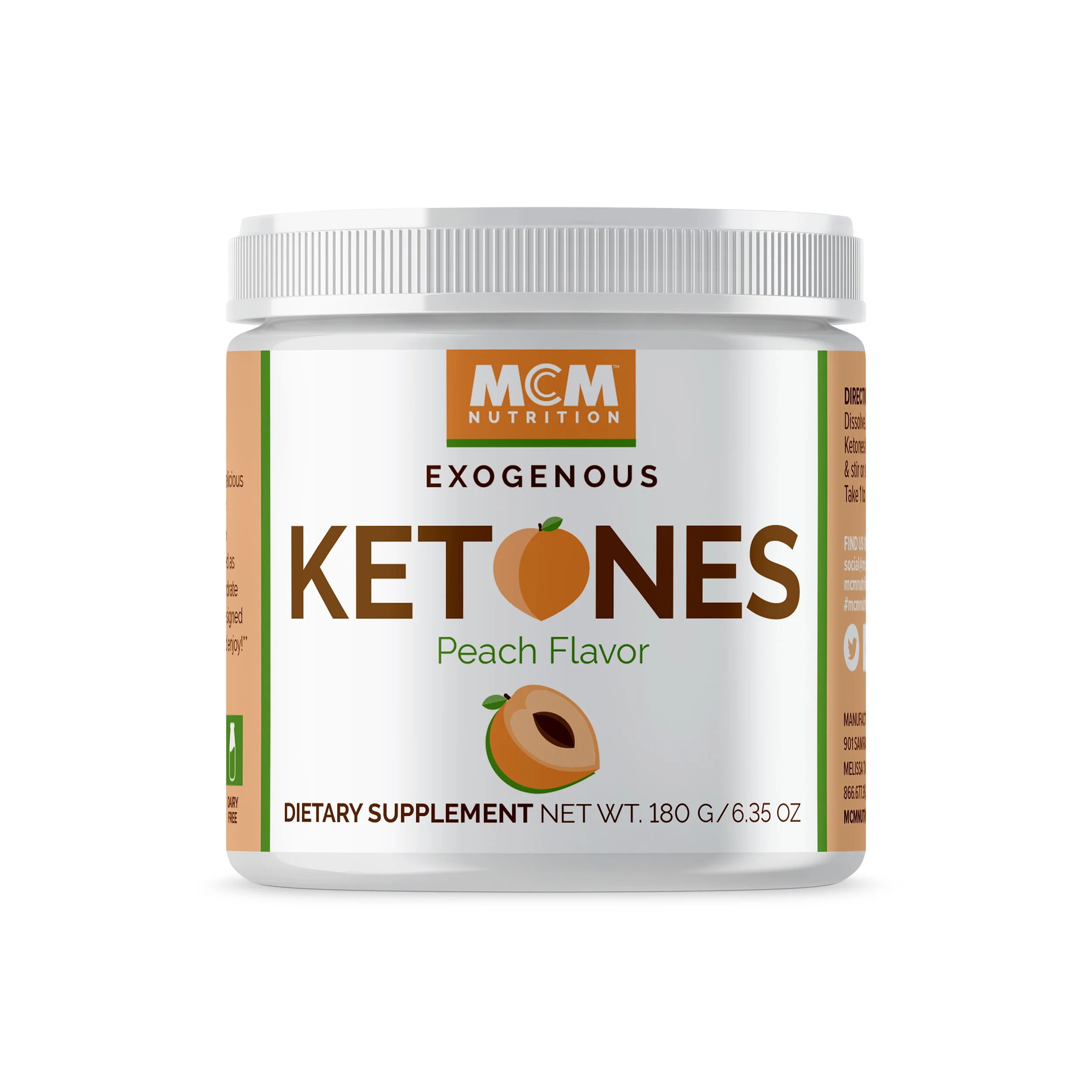  Экзогенные кетоны с ароматом персика без кофеина для похудения кетогенные напиток микс и быстродействующие кетозные пакеты