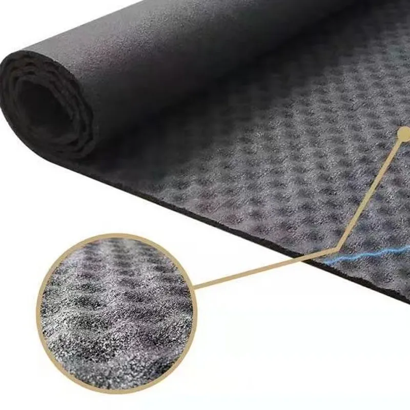 Acoustic Sound Insulation Shock Absorbing Polyurethane Rubber Bonded Foam Rolls For Building Flooring 300-700kg/m3