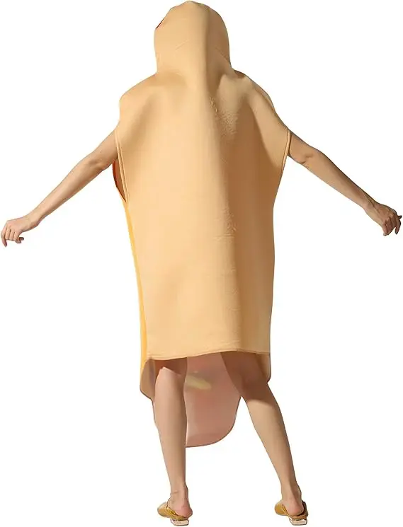 KayaTrek Adult Hot Dog Costume Funny Food Cosplay Halloween Costume  One Size
