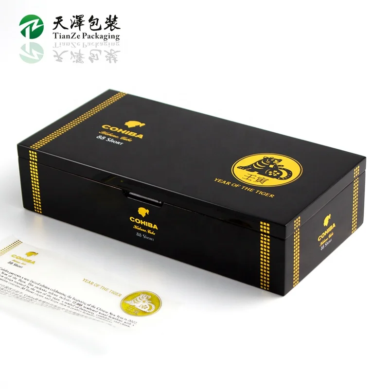 New Design Luxury Cigar Box Cigar Storage Case High glossy Wooden Cigar Humidor