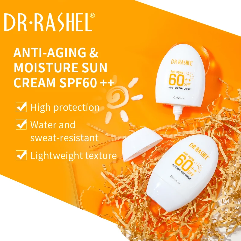 Dr Rashel Sunscreen Products Water And Sweat-resistant Spf 60 Sunscreen tanning 60g Advanced UVA /UVB Protection Sunscreen