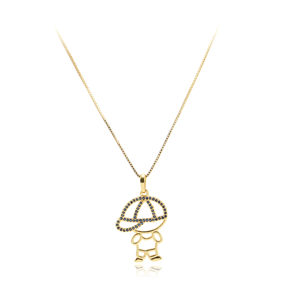 2023 foxi оптовая продажа дизайнерские новые модные милые Мультяшные единороги ручной работы для маленьких девочек детское позолоченное ожерелье ювелирные изделия