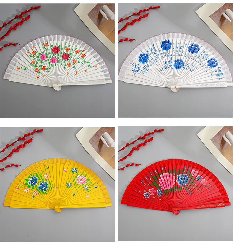 Wooden Crafts Hand Painted Spanish Fan for Customized Decoration and Show