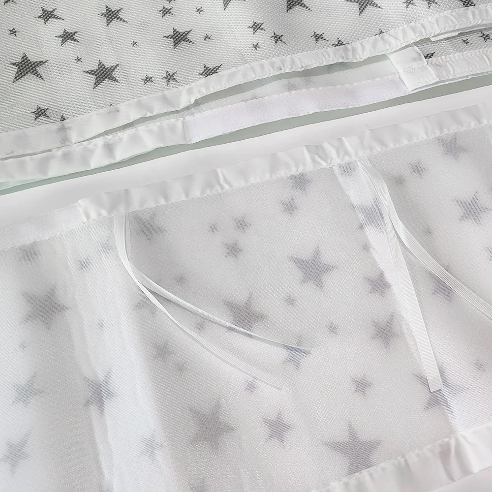 Hot Sell Comfortable All Season Safe Breathable baby Cot Circumference Infant Mesh Crib Liner