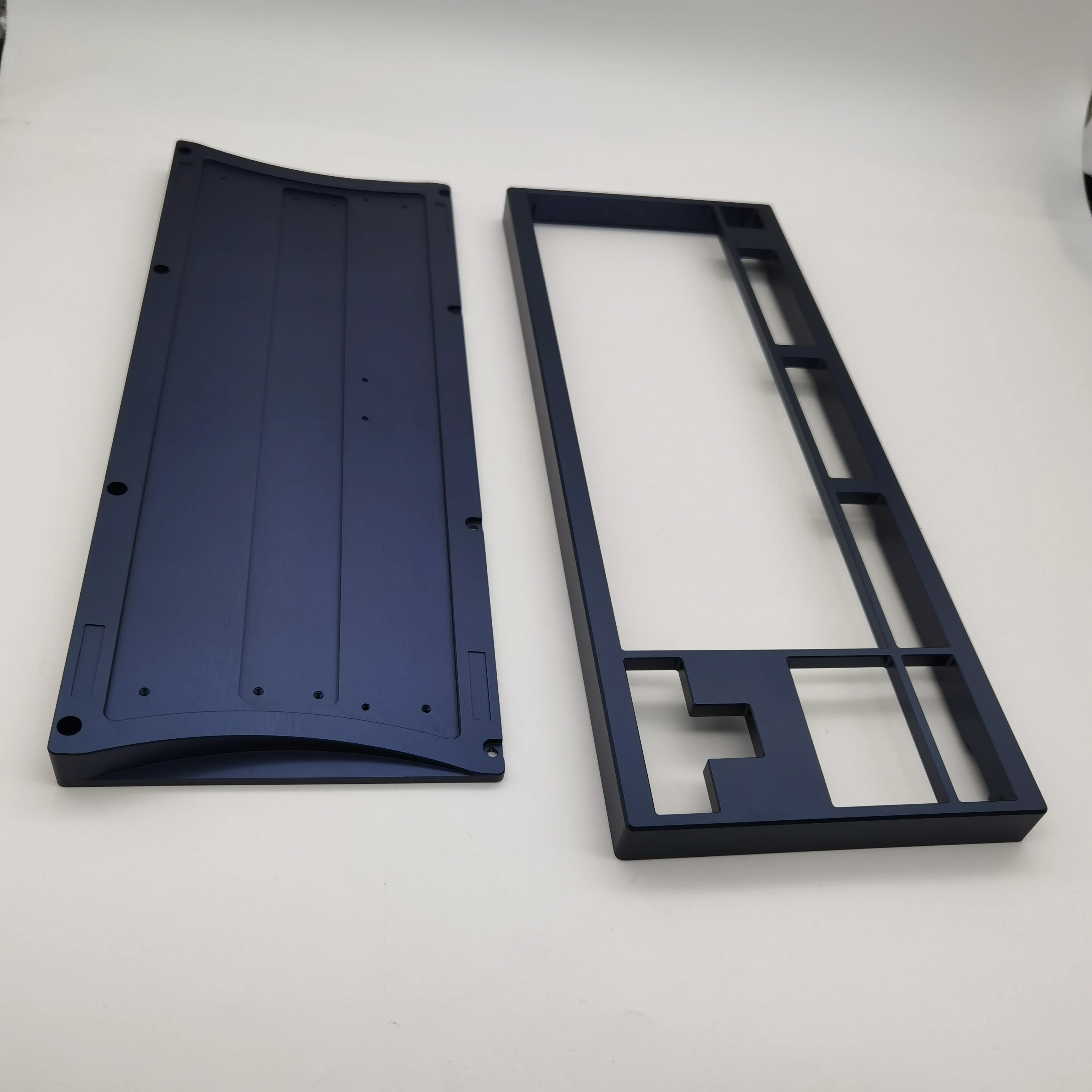 mechanical keyboard case keyboard anodized aluminiumparts Mechanical Keyboard Case Plate Weight Top Bottom OEM