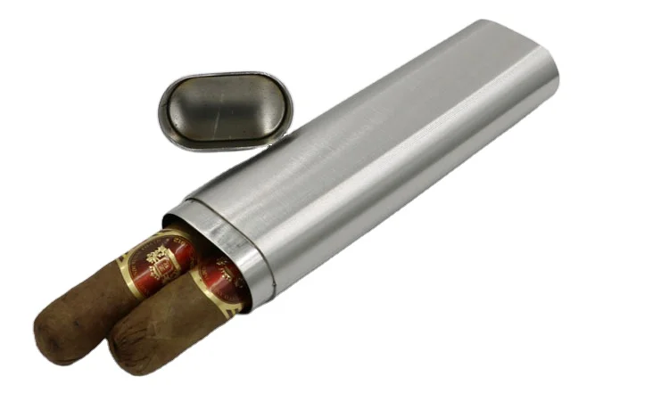 Travel Portable Cigar Tube Package box stainless steel Tube Factory