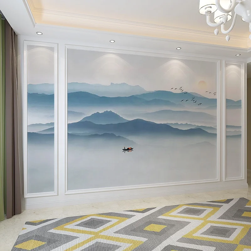 Wide Format Wallcloth Non-woven Eco- solvent Printable Wall Fabric With Various Pattern For Digital Printing