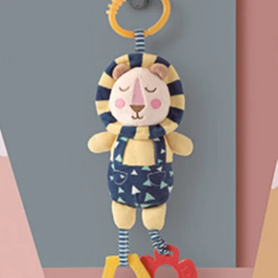 Lion Design Plush Car Hanging Doll Creative Baby Toy Pendant Bed Bell
