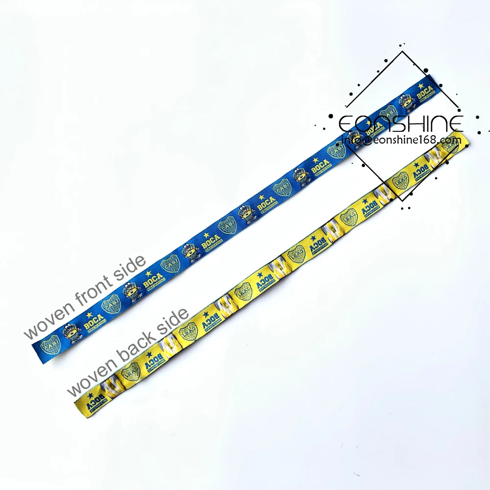 Cheap Customized Logo Festival Events Fabric Bracelet Woven Wristbands