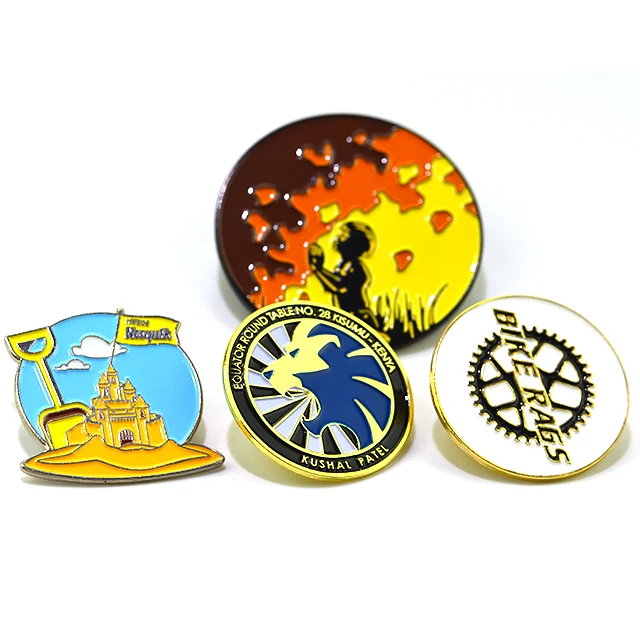 Enamel Pin Making 2D Metal Badge 3D Enamel Pin Usher Badge