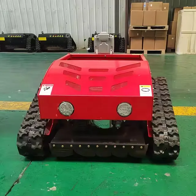Free Shipping DIY Grade Zero Turn Lawn Mower Self-Propelled 4-Stroke Remote Control 24V Gasoline/Electric Track Cutting Bushes