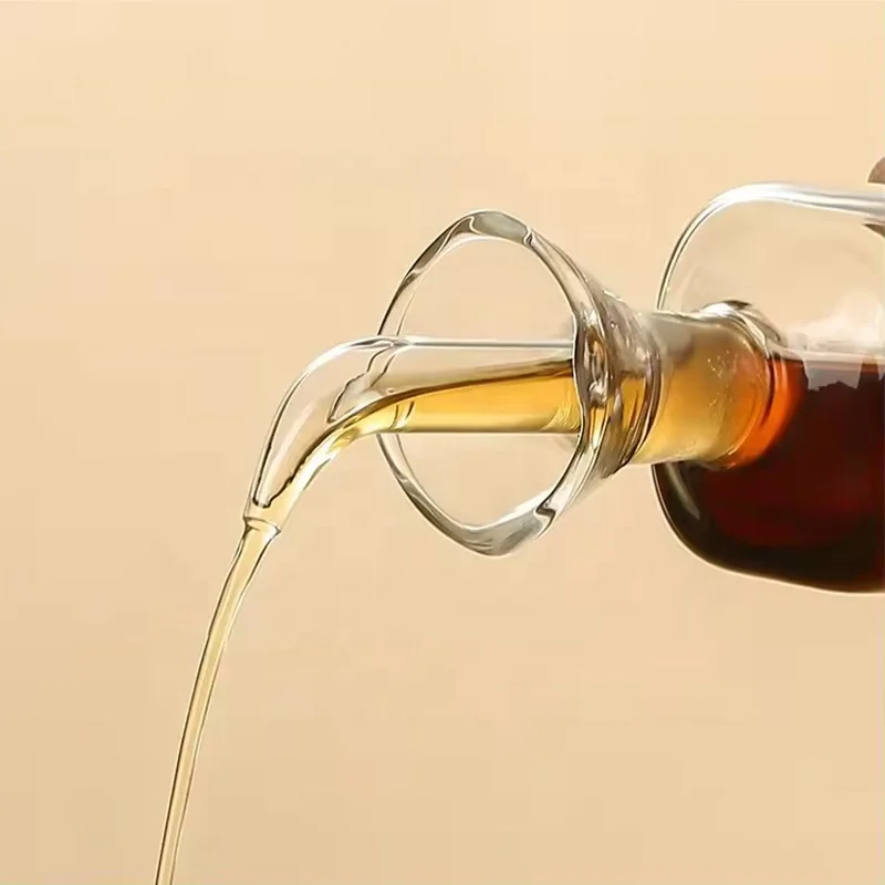 Olive Oil Glass Bottle Vinegar Cruet Cooking Wine Container Salad Dressing Glass Oil Bottle Vinaigrette Oil Dispenser with Spout