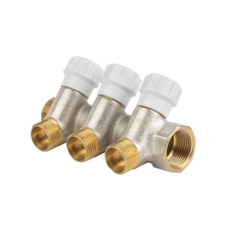 3 way brass F/M thread manifold for heating system for pex -AL-pex pipe