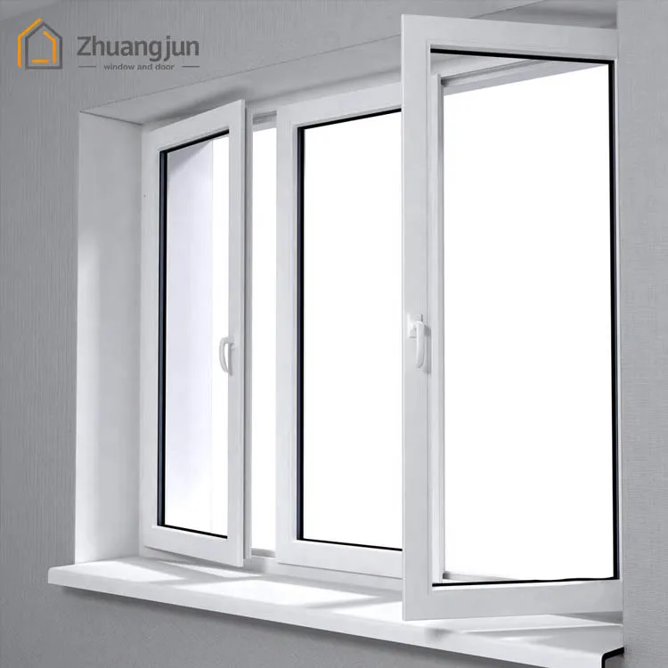 Residential anti-theft upvc sliding windows low price UPVC swing doors and windows