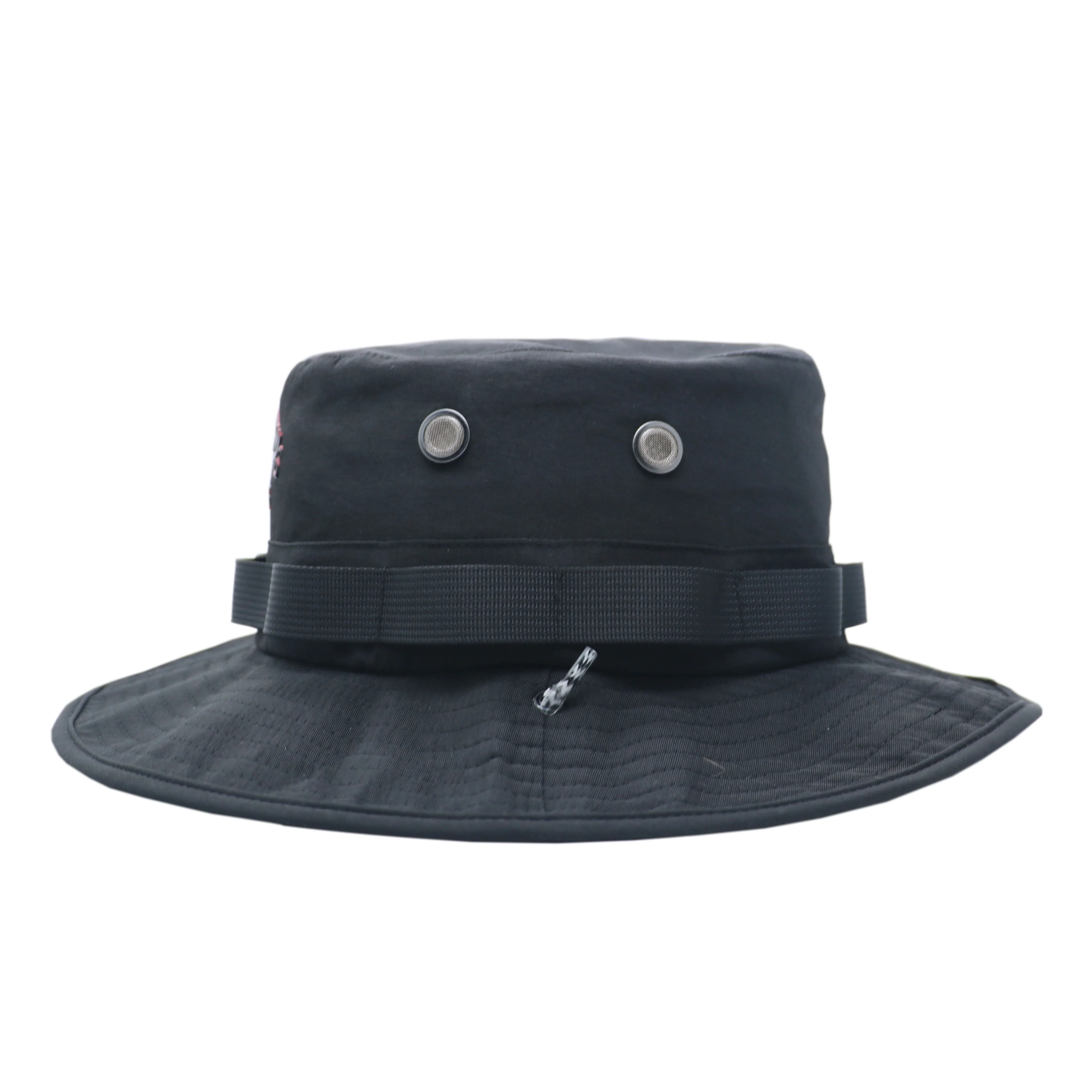 Custom Outdoor Fishing Cycling Boonie Hat Waterproof Rubber Patch Bucket Hat
