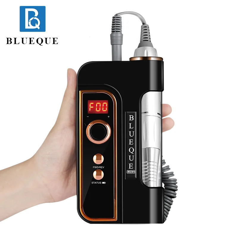 Nail Drill Machine 35000rpm Professional Portable Electric Acrylic Nail Tools Kit with Rechargeable Power Bank for nail salon