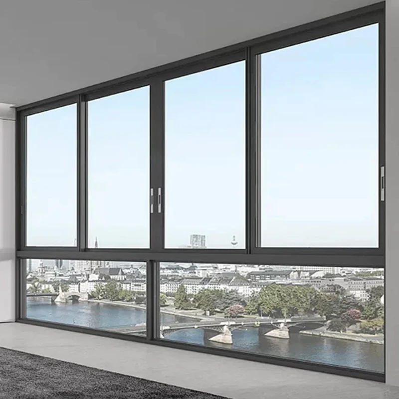 Wholesale Price Modern Design Sliding Windows Thermal Break Double Glazed Hurricane Impact Aluminium Sliding Window