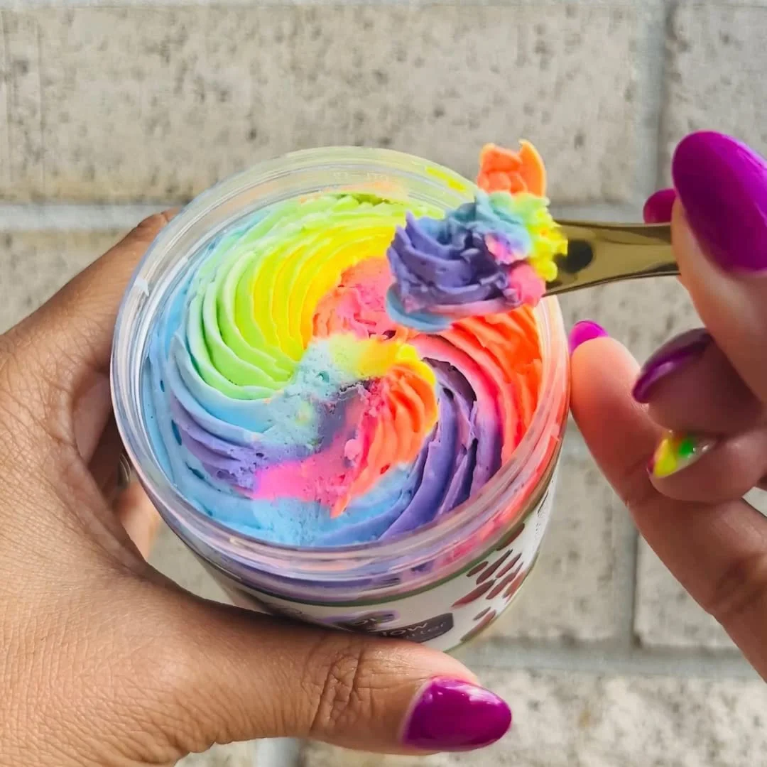 Body Butter Private Label Moisturizing Skin Body face butter Color Fruit Ice Cream Glow Rainbow Whipped Shea Body Butter