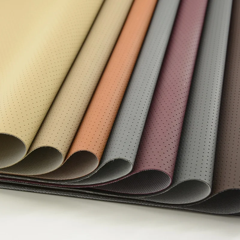 
Circular hole pattern wear-resistant and scratch-resistant PVC leather used for furniture car seat cushion 