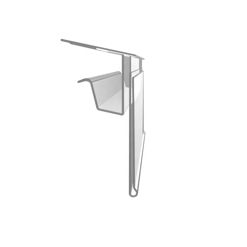 Meethope 12-18mm H Wood flat shelf edge plastic extrusion pvc hanging retail supermarket shelf data strip