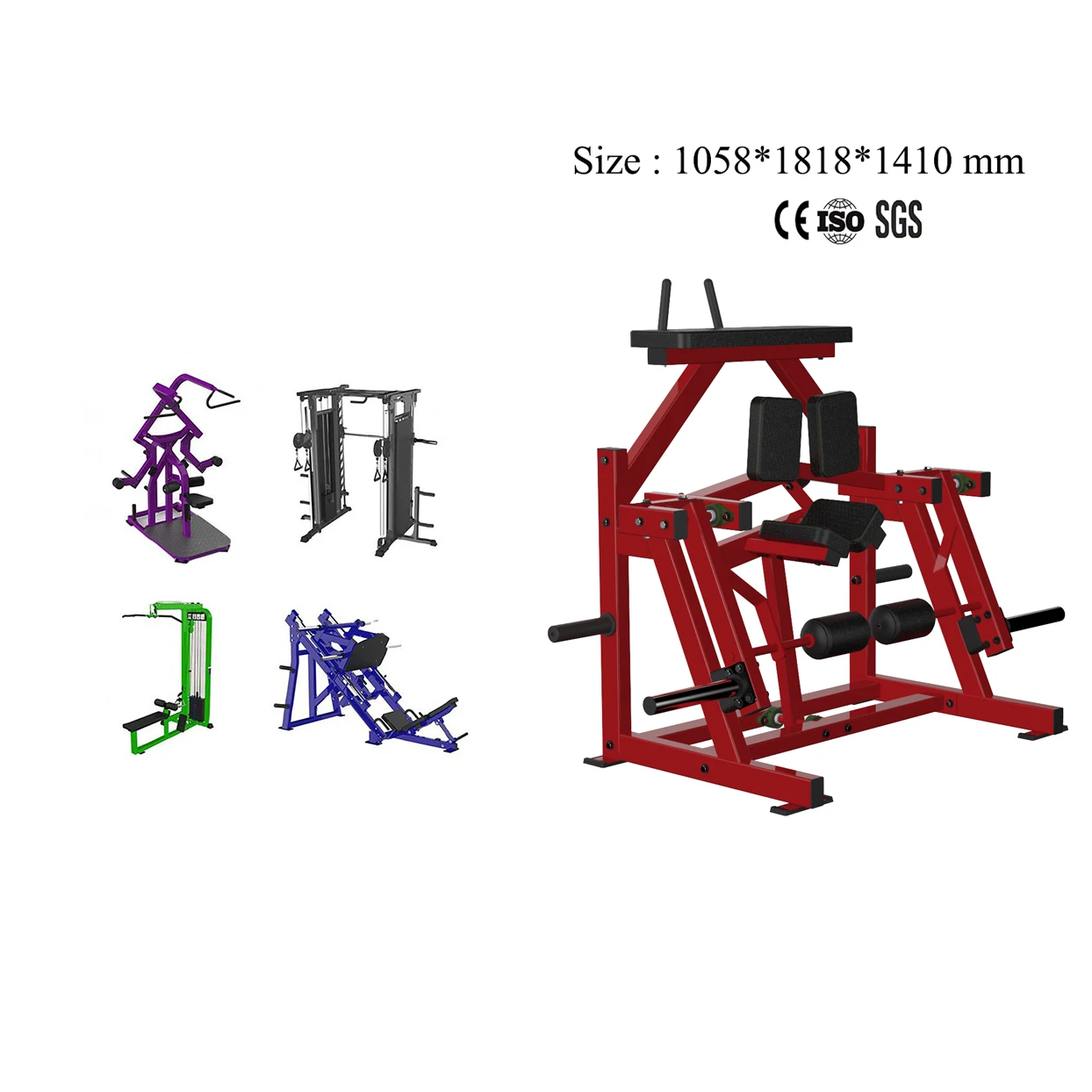 Commercial  Multi gym machine Gym Fitness Equipment Iso-lateral Kneeling Leg Curl