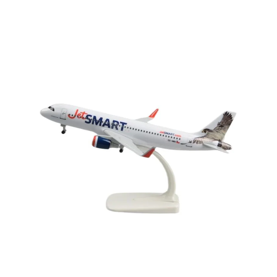 Custom 1/200 Scale Latam Sky JetSMART Airbus A320 Airplane Diecast Aircraft Model with Landing Gear
