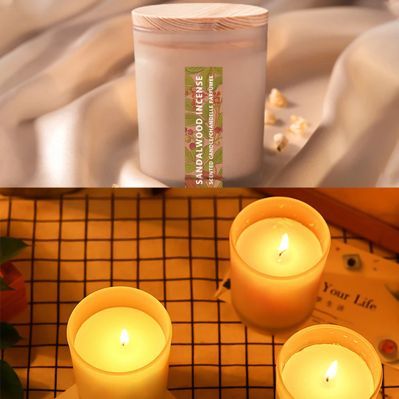 Private Label Custom Natural Soy Wax Candles & Home Fragrance Richly Aromatherapy relaxing soothing Sandalwood Scented Candle