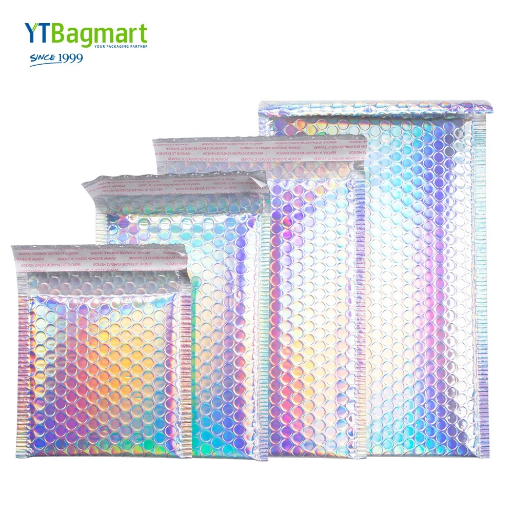 Экологически чистая отражающая алюминиевая пленка цветная упаковка голографические радужные металлические пузырьки