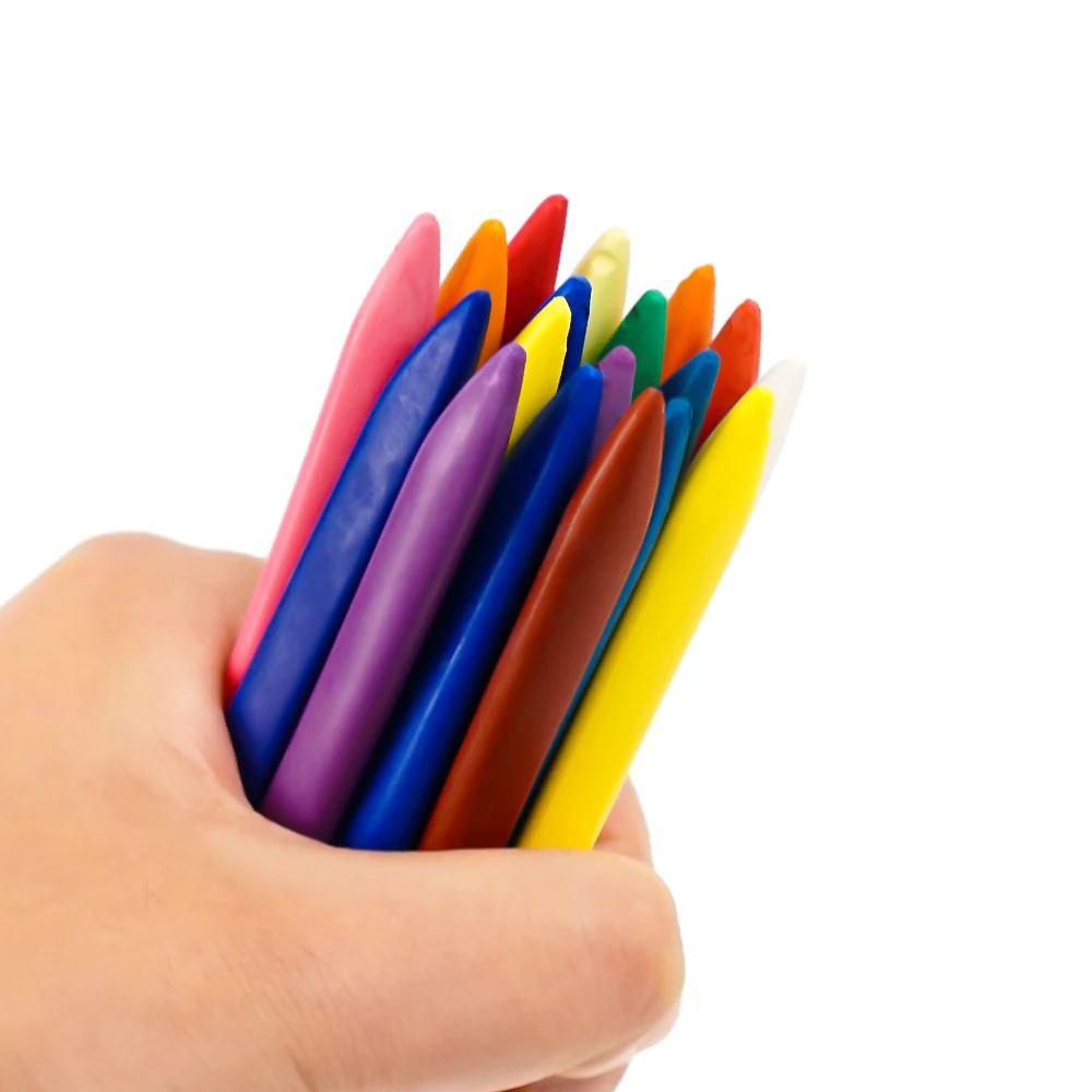 Color Box Set 6/12/24 Pack Kids Drawing Triangle Crayons For Kids