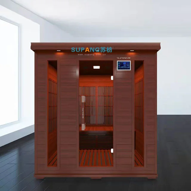 Quality high tech 4 People Solid wood  Home Wooden Sauna Far Infrared Indoor Sauna For Family room