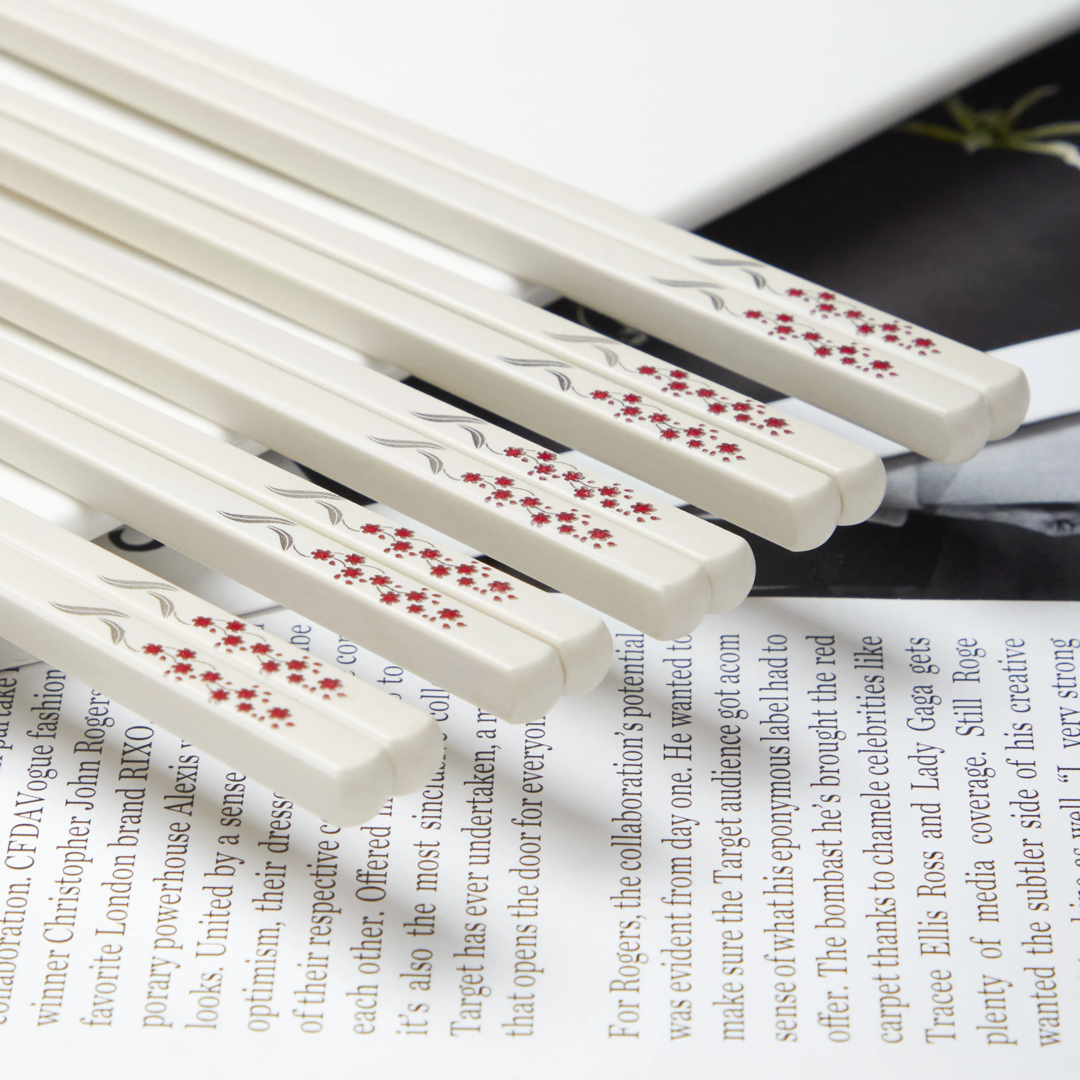 Stock Red Flower Engraved Wedding Chopsticks Custom Japanese Personalized  Chopsticks With Logo PPS Custom  Chopsticks