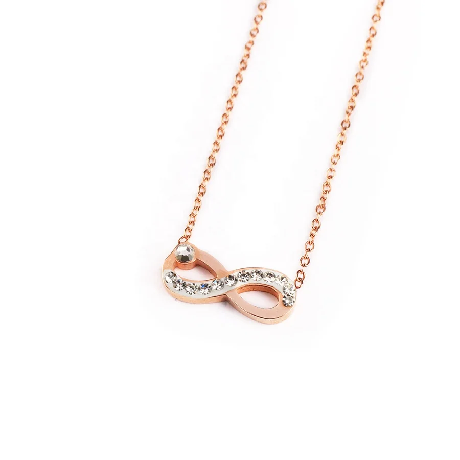 Necklace Wholesale Jewelry Stainless Steel Fashion 316L Custom Woman Cross Opp Bag Latest Necklace Designs Wear Zircon 50pcs