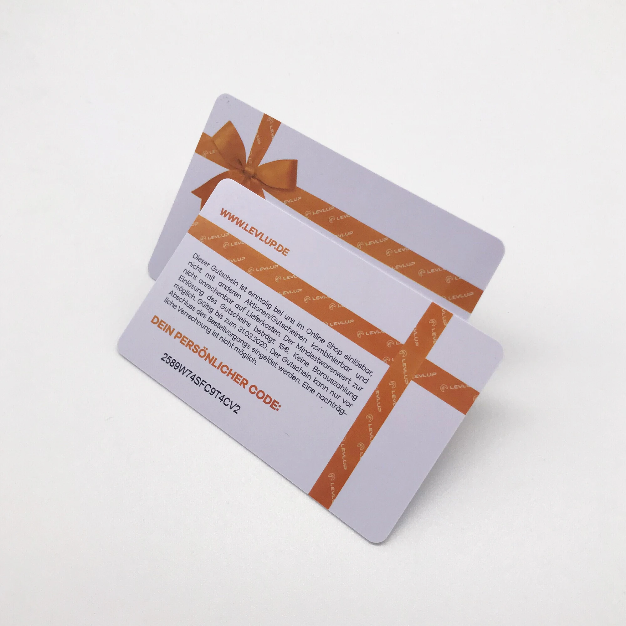 CR80 Credit card size Plastic GIFT CARD with unique code number