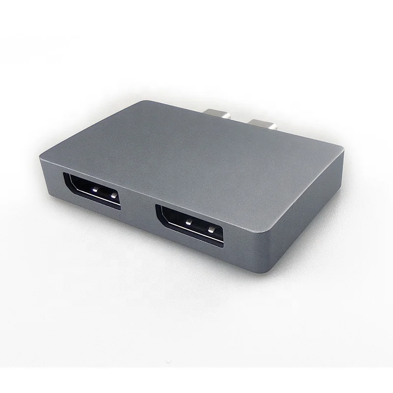 
USB C Displayport Hub Docking Station MST 4K* 60HZ 100W PD Charging Dual USB C to Displayport Dual DP Hub for Macbook 