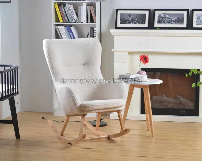 Living Room Nursing Nursery Mummy Breastfeeding Rocking Chair with Armrest