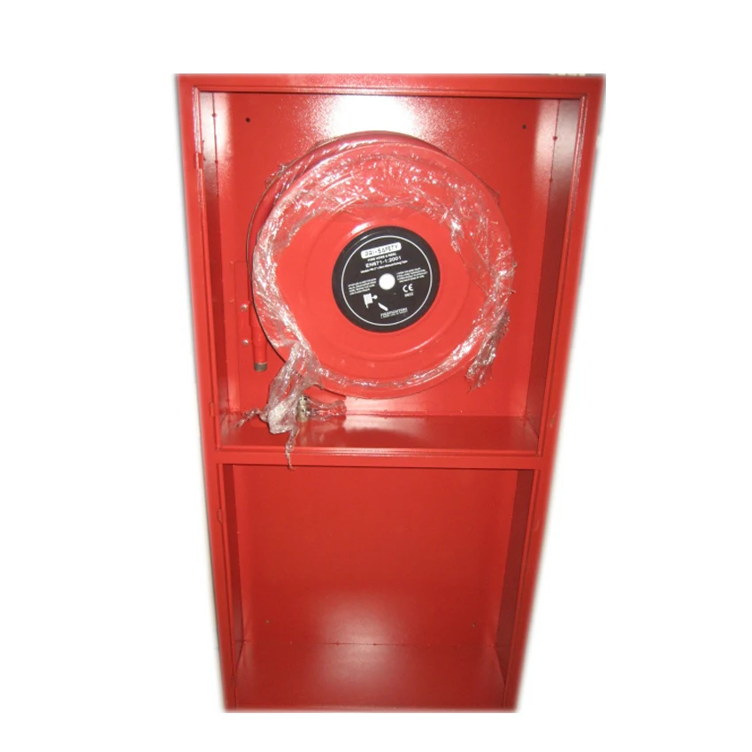 Fire fighting safe box up down double door fire hose reel vertical cabinet